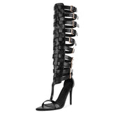 Gladiator Buckle Pointy Toe Sandals