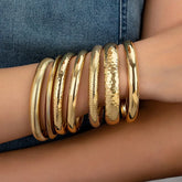 7 Pcs Chunky Cuff Bangles Bracelets Set