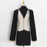Cherry On Top Backless Diamond Blazer