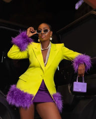Fur Me Blazer Dress Set