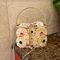 Flower Bucket Cage Purse