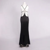 Backless Satin Maxi Dress