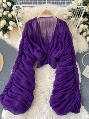 Chiffon Puff Sleeve Top