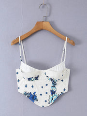 Boho Floral Corset Pants Set