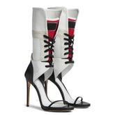 Cross Tied Belt High Heels