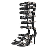 Buckle Stiletto Sandals