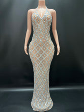 Abi Rhinestone Mesh Maxi Dress