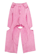 Baby Pink High Waist Jeans