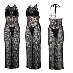 Bikini 3pcs Knitted Dress