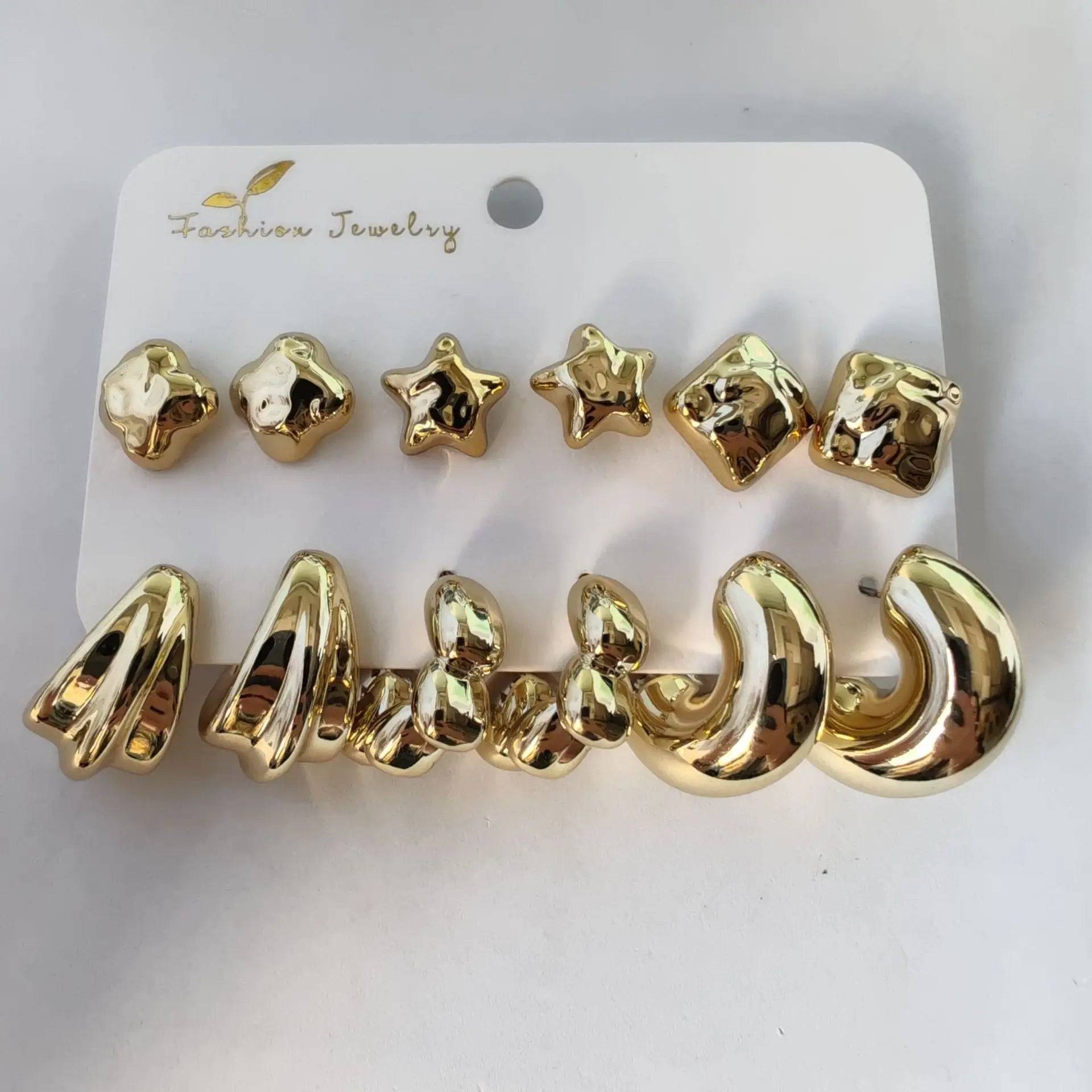 12Pcs Vintage Earrings Set