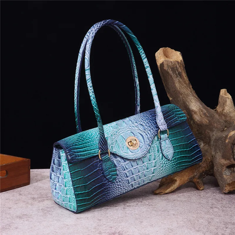 Crocodile Vintage Leather Handbag