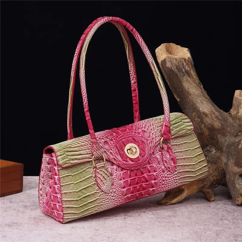 Crocodile Vintage Leather Handbag