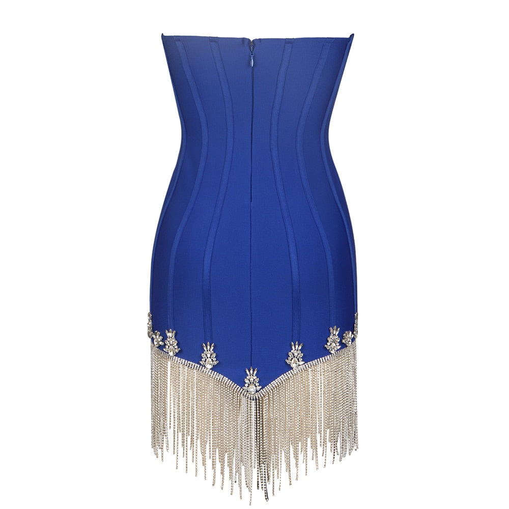 Abigail Embellishment Bandage Mini Dress
