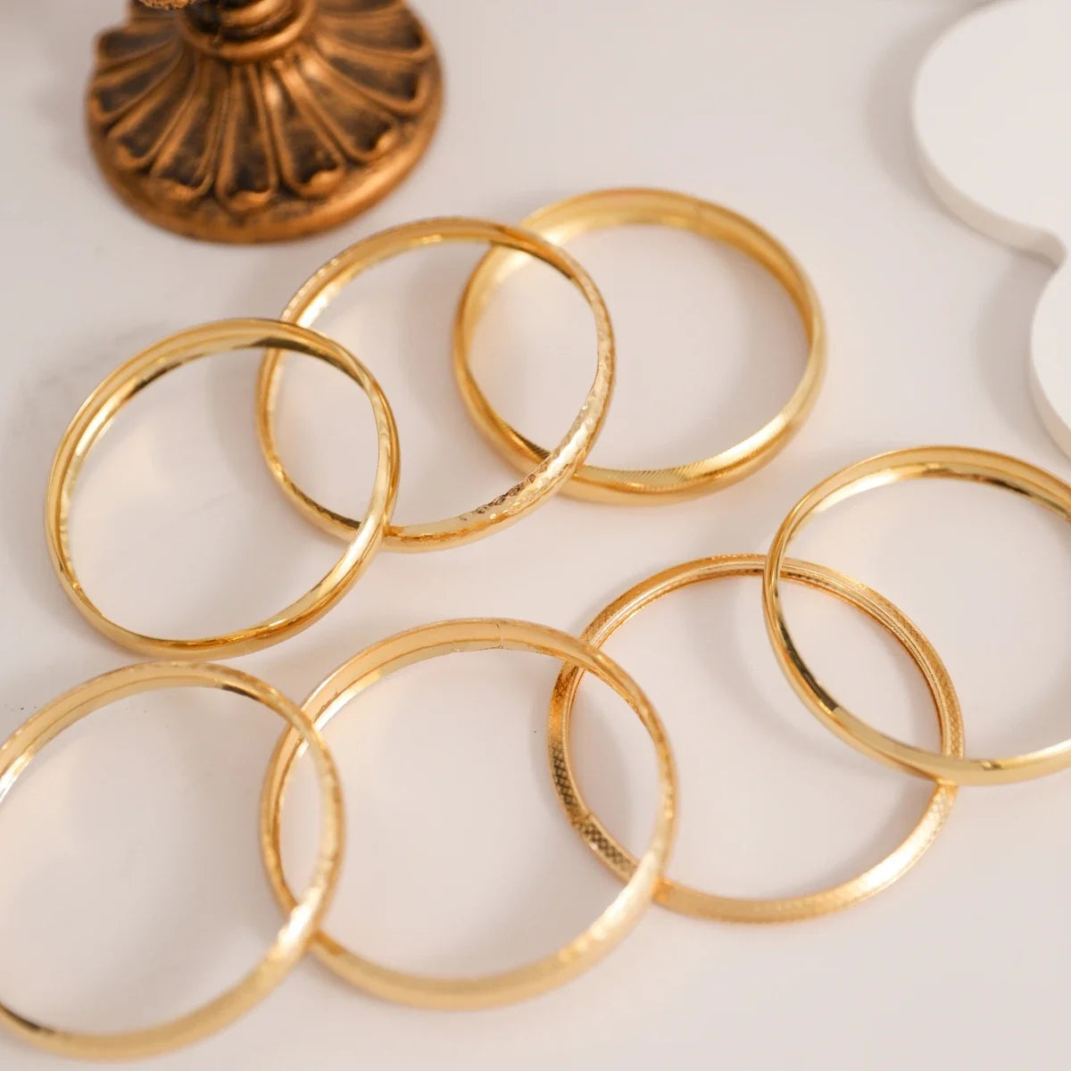 7 Pcs Chunky Cuff Bangles Bracelets Set