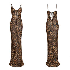 All Leopard Bodycon Mesh Dress