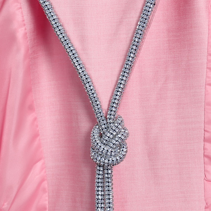 Cherry On Top Backless Diamond Blazer