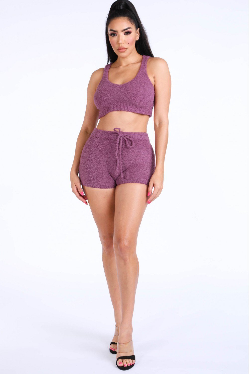 Feel the Vibe Knitted Set- Olive