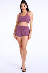 Feel the Vibe Knitted Set- Olive