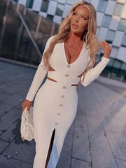 First Lady Bandage Midi Dress