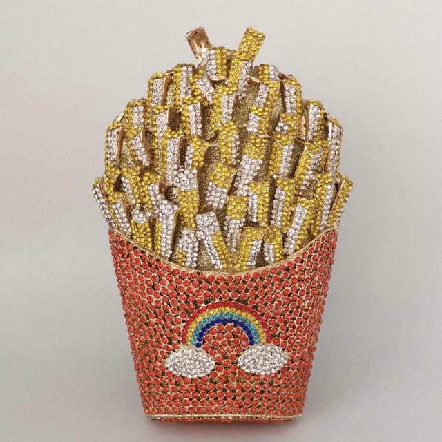 Fries Rainbow Clutch Bag