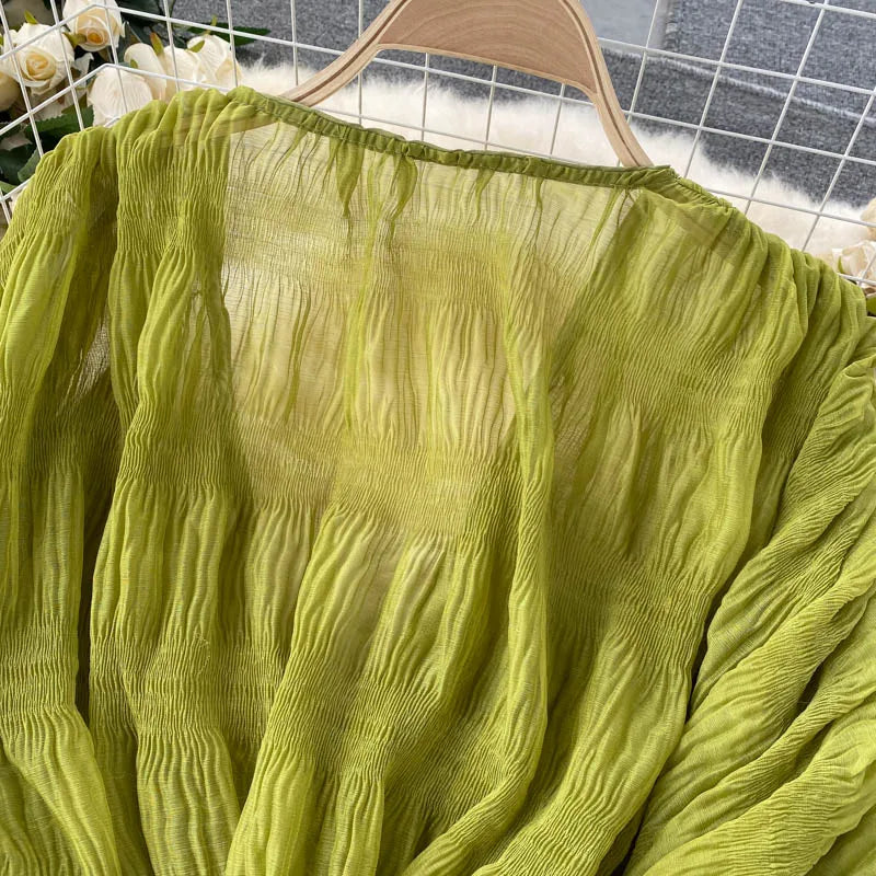 Chiffon Puff  Sleeve Top