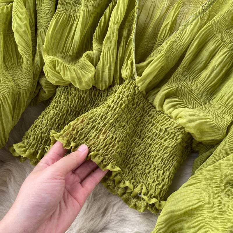 Chiffon Puff  Sleeve Top