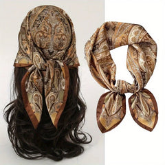 Houndstooth Printed Vintage Headscarf
