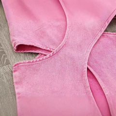 Baby Pink High Waist Jeans