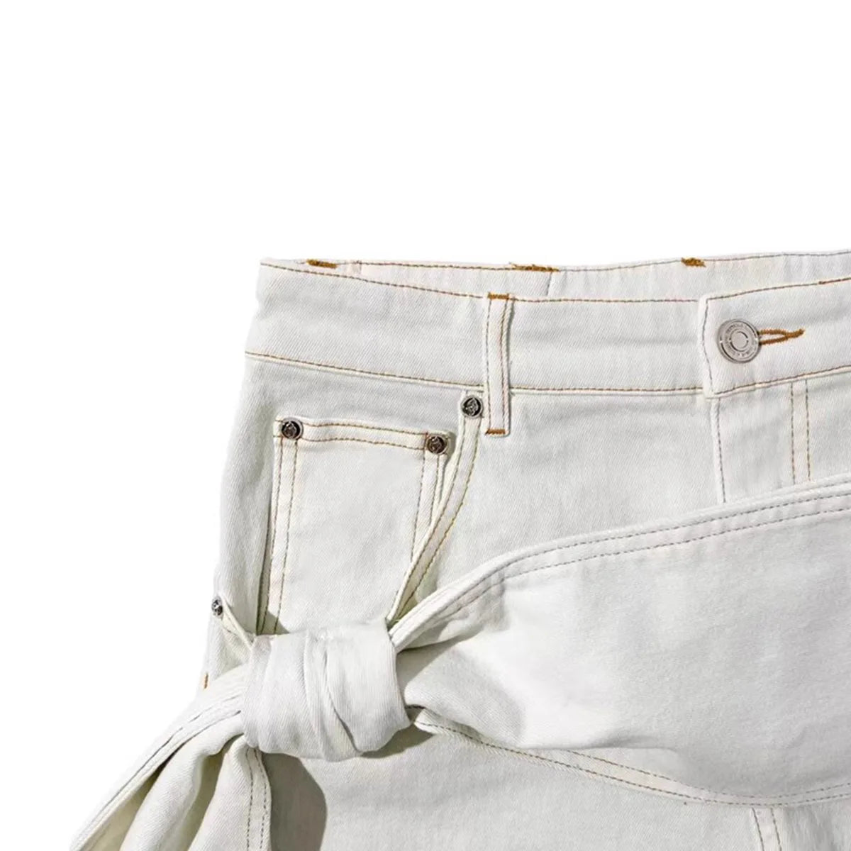 Bow Wrap Denim Set