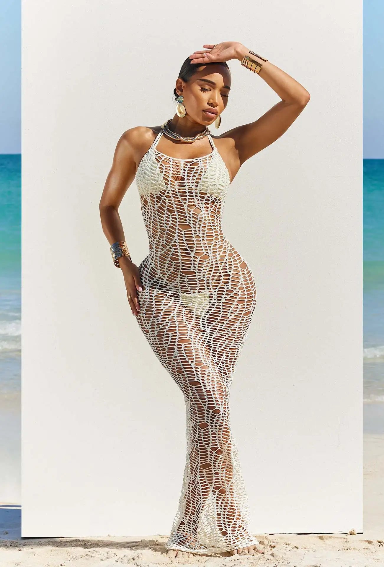 Bikini 3pcs Knitted Dress