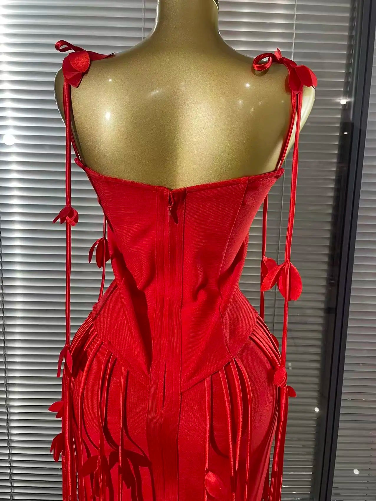 Floral Draped Bandage Dress