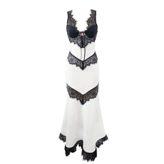 Exquisite Lace Bandage Maxi Dress