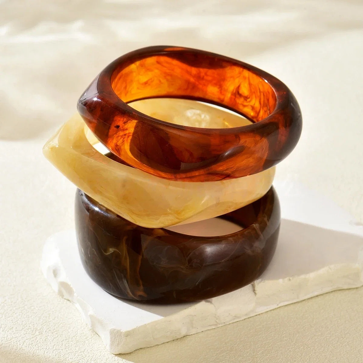 3Pcs Acrylic Chunky Bracelet