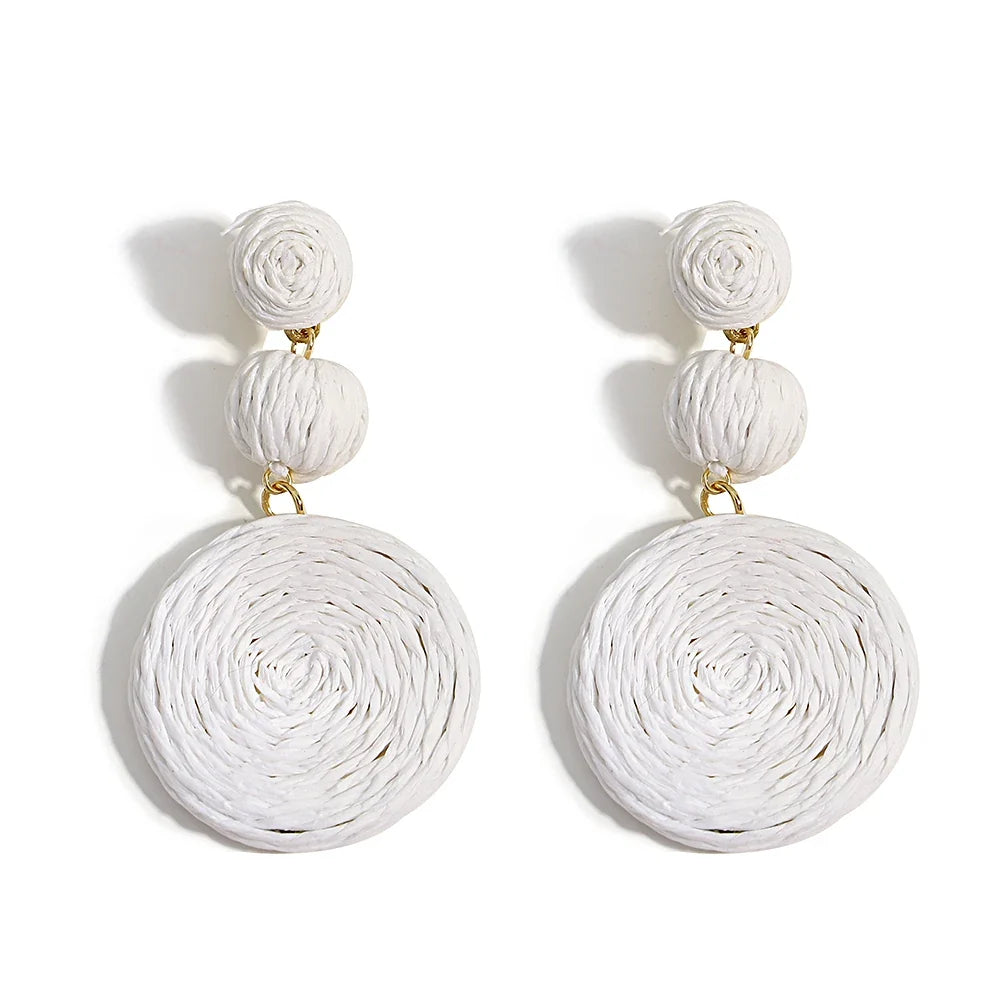 Handmade Rattan Knit Earrings