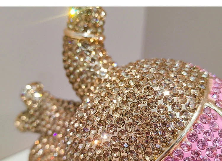 Heart Rhinestone Clutch Bag