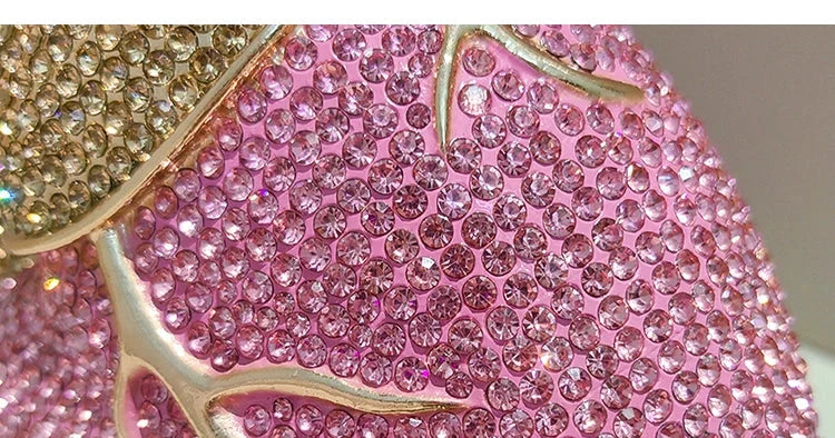 Heart Rhinestone Clutch Bag