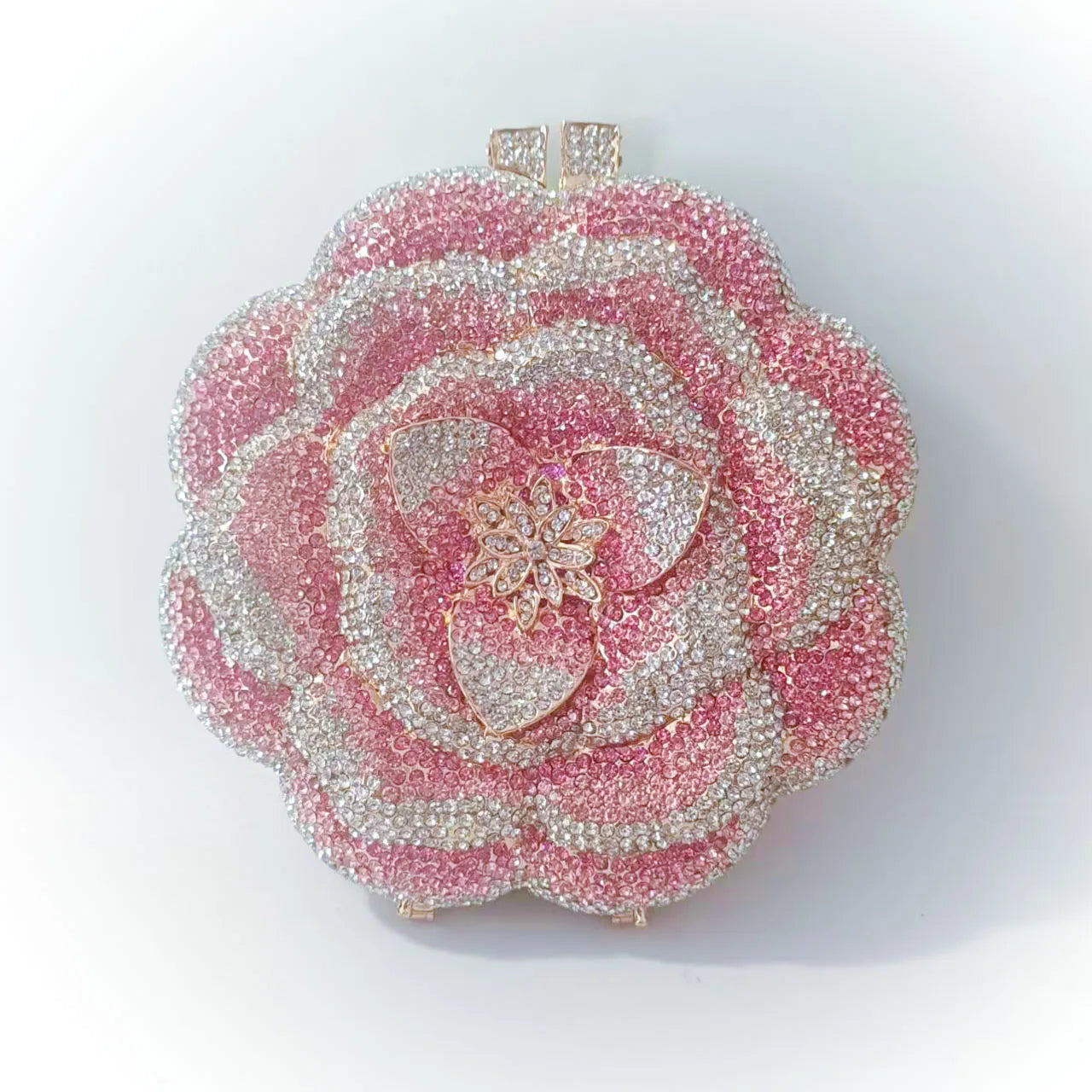 Floral Crystal Clutch Purse