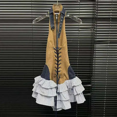 Ava Retro Rivet Mini Dress