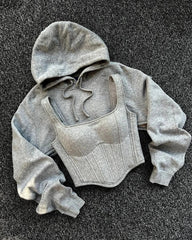 Chic Bandage Corset Hoodie