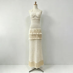 Dolores Knitted Fringe Maxi Dress