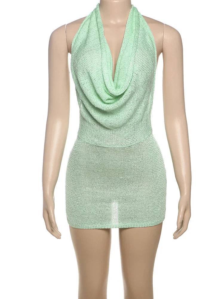 Cynn Crochet Mini Dress
