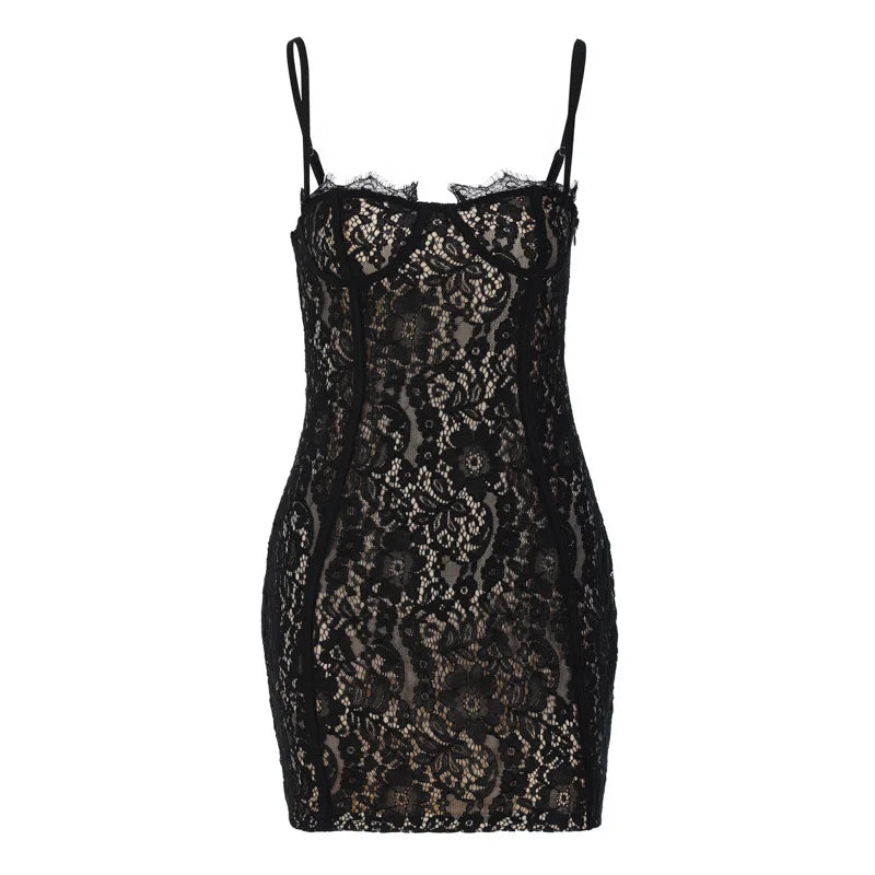 Double Lace Mini Dress