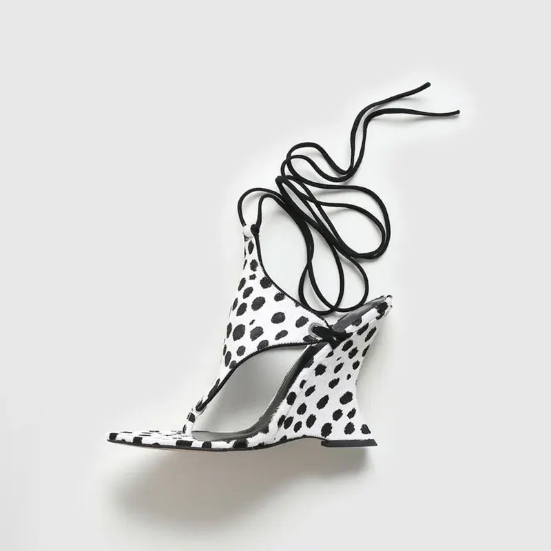 Ankle Strap Wedge High Heels