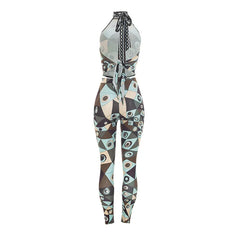 Geometric Print Pants Set
