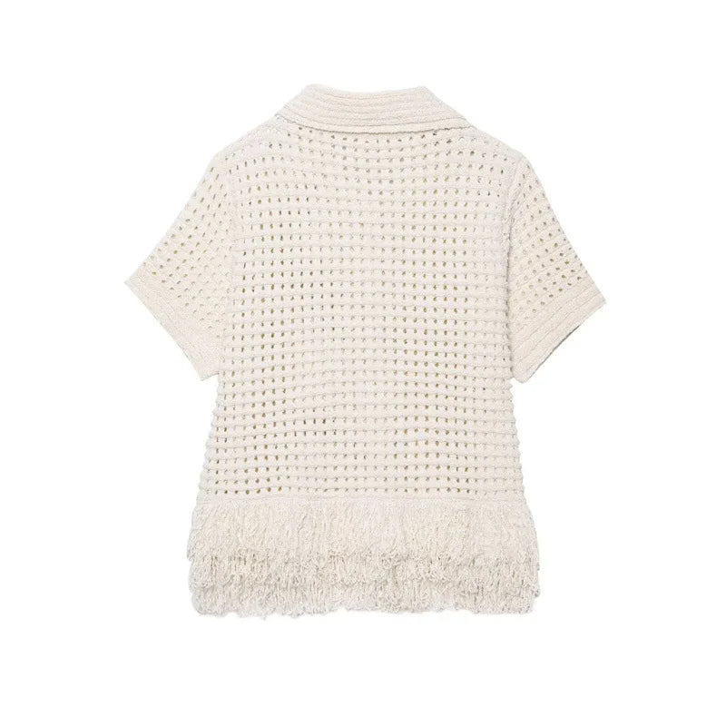 Bella Tassel Knit Cardigan Skirt Set