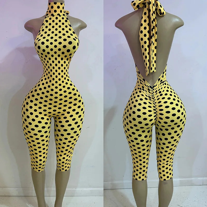 Dot Backless Romper