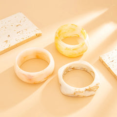 3Pcs Vintage Resin Bangle Bracelet