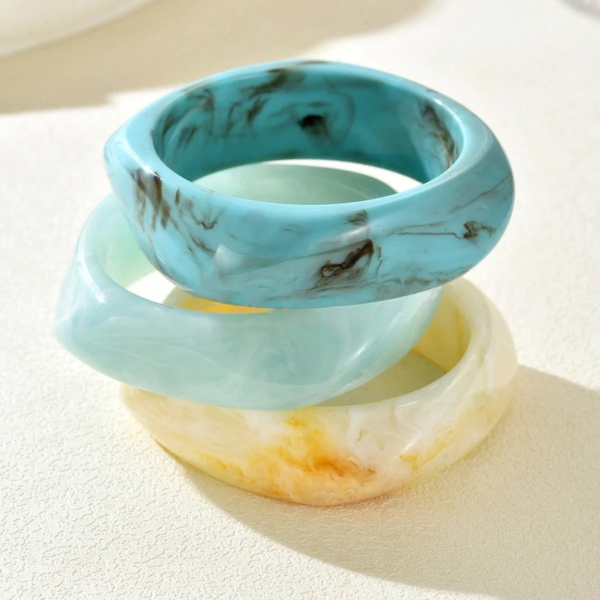 3Pcs Acrylic Chunky Bracelet