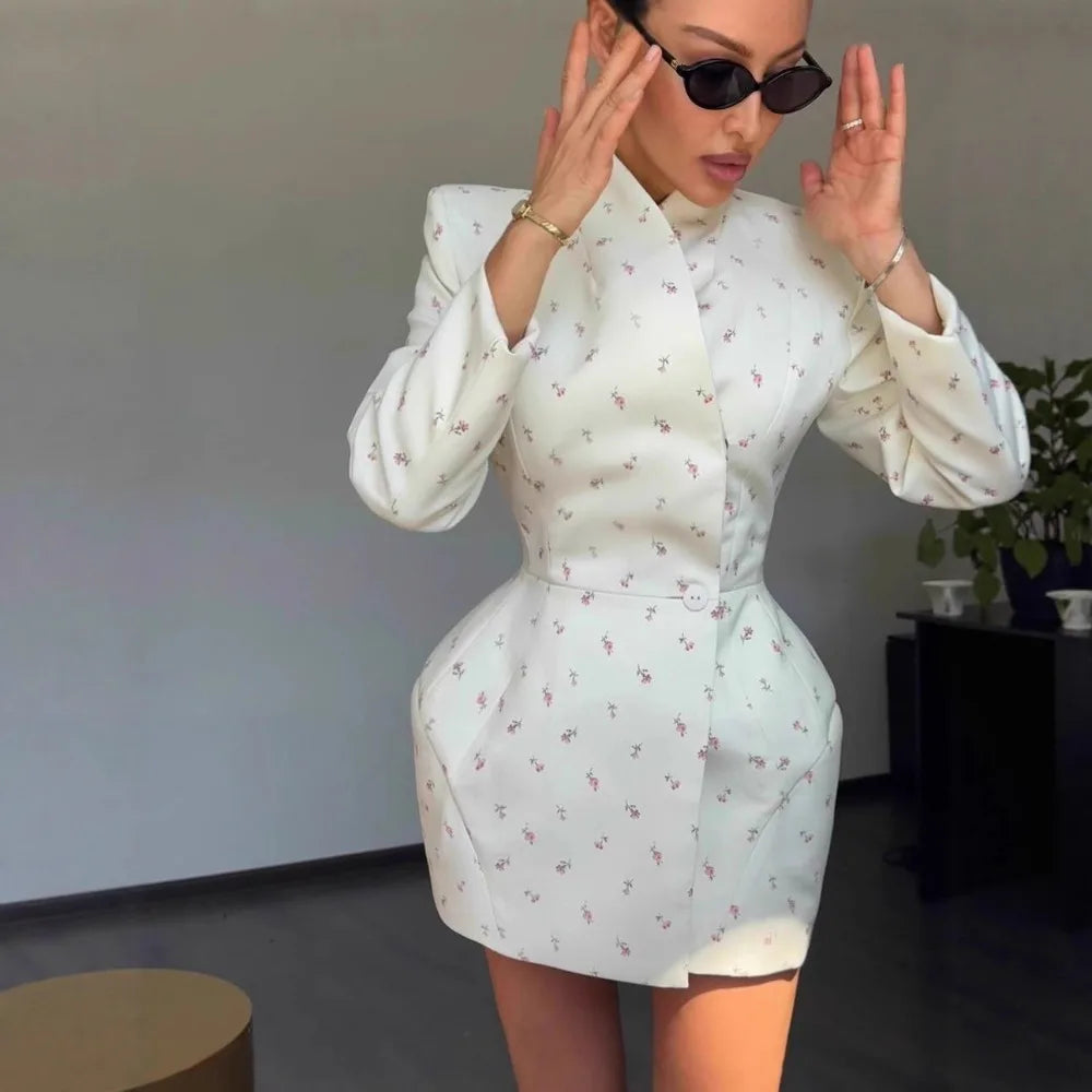 Floral Blazer Dress