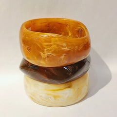 3Pcs Acrylic Chunky Bracelet